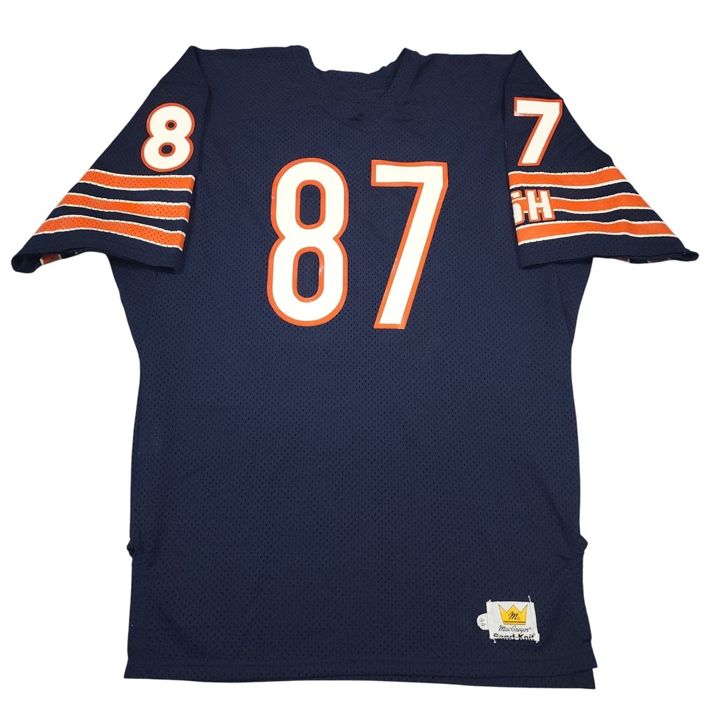 Vintage Chicago Bears Tom Waddle #87 Jersey Mens 44 Navy MacGregor Sand Knit NFL